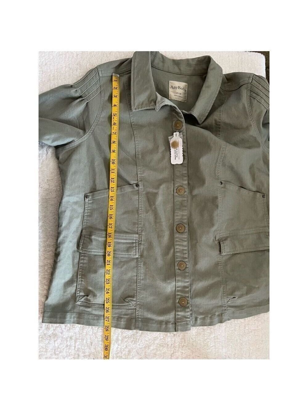 AnyBody Stretch Twill Utility Jacket with Pockets (2X) - Picture 5 of 5